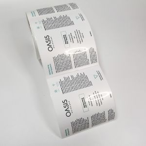Glassine Waterproof Cosmetic Labels Lamination Pearlized BOPP Clear