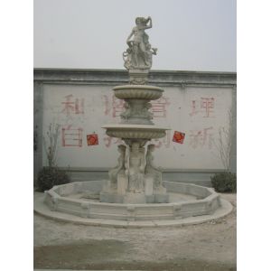 Water Pool Fountain With Lion Statue Odm Stone Carving Sculpture