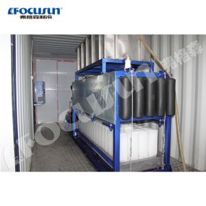 960kg Containerized Direct Refrigeration Block Ice Machine OEM