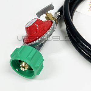 5FT LPG Hose and Valve Adjustable 0-5PSI Pressure Propane Regulator for Gas