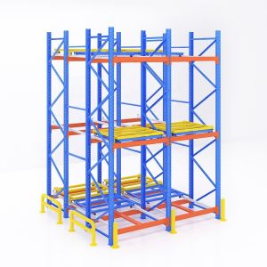 Blue Steel Warehouse Movable Pallet Rack HHT 1500-12000mm Height