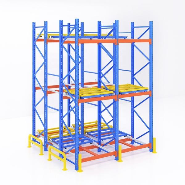 Buy Blue Steel  Warehouse Movable Pallet Rack HHT 1500-12000mm Height at wholesale prices