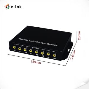 8Ch RCA Audio over Fiber Optical Converter