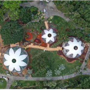 Waterproof Geodesic Dome Tent Aluminum Frame UV Resistance Cover