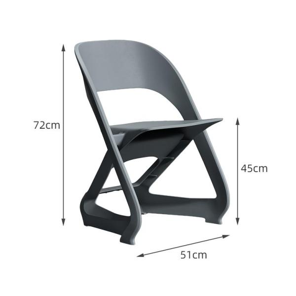 Nordic plastic chair household backrest adult dining chair lazy man creative outdoor leisure negotiation chair