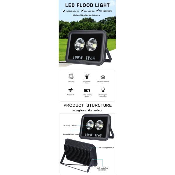 Sturdiness LED Solar Powered Flood Lights 75*145 Degree Beam Angle