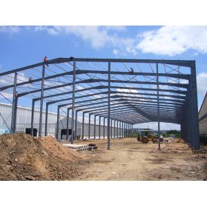 Durable Industrial Steel Frame Building Prefabricated Workshop 、