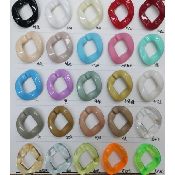 2021 wholesale large plastic link chain shiny gold plastic chain for shoes bag necklace