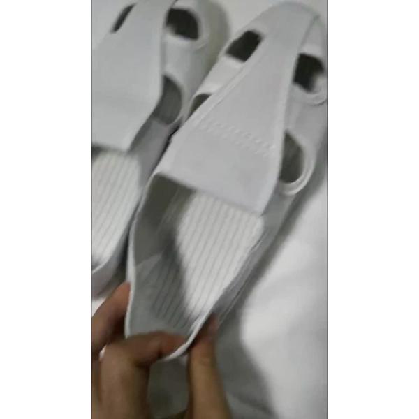 Wholesale Factory white four eyes breathable esd electronics canvas shoes for