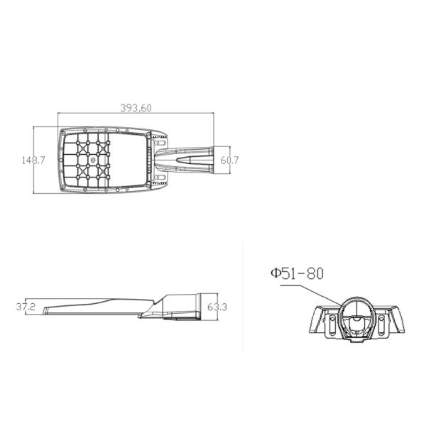 Contrmporary LED Light Street , Aluminum SMD 30W LED Street Light Outdoor
