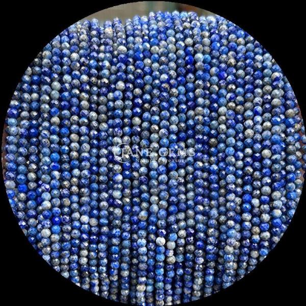 Origin Necklaces Gems Bead Prehnite Lapiz Lazuli Mini Faceted Loose Bead Strands Suitable for Assorted Color