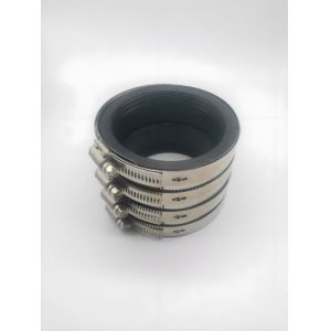 Adjustable 4'' Stainless Steel Hose Clamp Parts Flexible Rubber