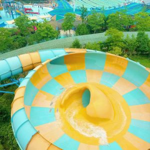 Aqua Park Playground Equipment Fiberglass Open Flume Slide for Swimming Pool
