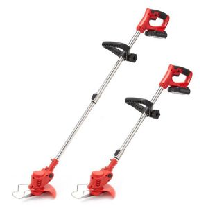 China 24V 450w Lithium Commercial Electric Lawn Mower Telescopic Hand Held Grass Cutting Machine on sale