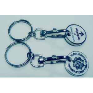 Quality caddy coin key chain, trolley coin keychains, coin holers for sale