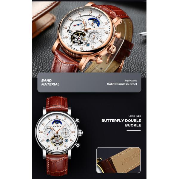 KINYUED Custom Logo Men Watch Automatic Mechanical Wrist Watch Chinese Mechanical Watch Movement