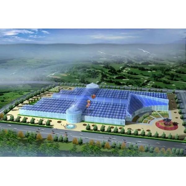 Buy Lightweight Steel Sightseeing Venlo Glass Greenhouse Restaurant Custom Shaped at wholesale prices