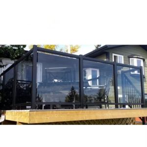 Customized Aluminum Glass Balcony Railings Outdoor Designs Stair Handrail