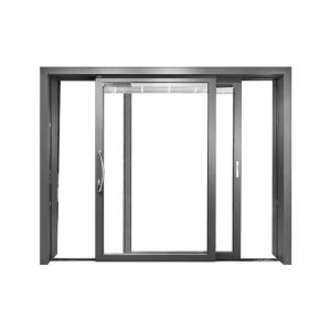Customized Modern Multi Panel Sliding Doors , Temper Glass Aluminum Frame Doors