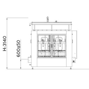 Fertilizer Pesticide Bleach Filling Machine 6 Heads 5L 400 BPH
