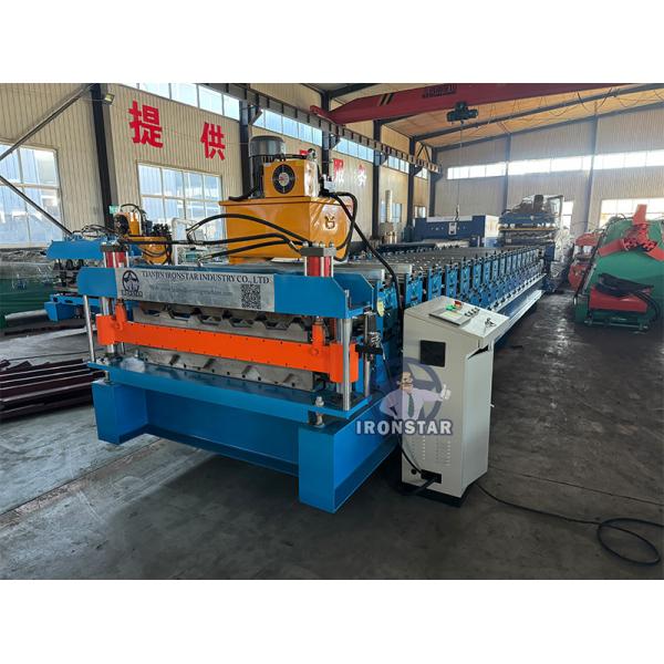 5 rib and 6 rib trapezoidal sheet double layer roll forming machine in Hungary