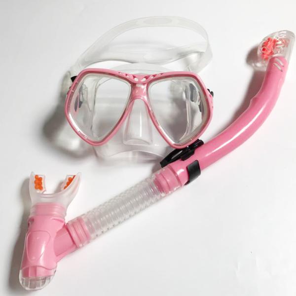 Professional PVC Snorkel Tube and Plastic Frame Mask Set for Underwater Excursions Snorkel Mask Set
