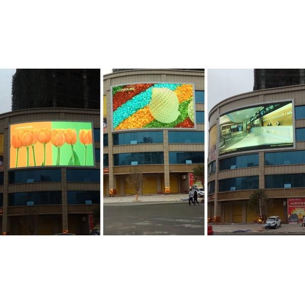 Waterproof IP65 Outdoor Full Color LED Display with Dot Density of 250000dots/sqm and Module Size 250*250mm
