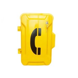 Dustproof Industrial Weatherproof Telephone , Lockable Emergency Industrial Wall