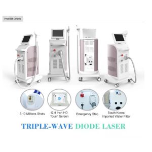 Germany 800w Yag Depilation / 755 808 1064 nm Diode laser hair removal / soprano