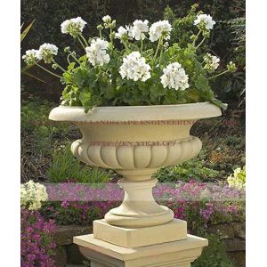 Sandstone Carved Garden Vase (YKFP-28)
