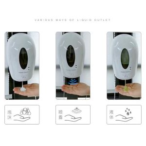 Movable ABS 1000ml Touchless Soap Dispenser Stand AA Battery