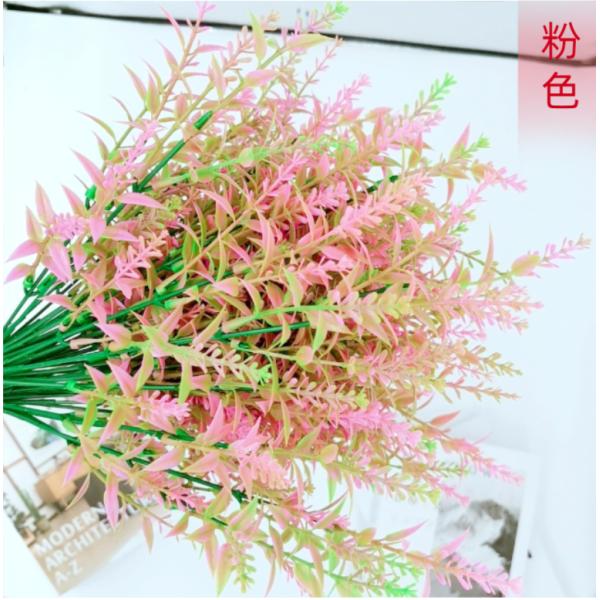 34cm Length Artificial Lavender Flower 7 Forks With Iron Wire