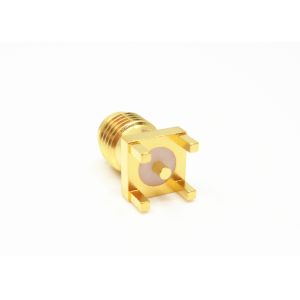 Straight 1.13Nm SMA Female Jack Connector for PCB Edge Mount