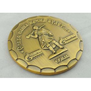 Brass Stamped Personalized Coins 3d Antique Gold Plating