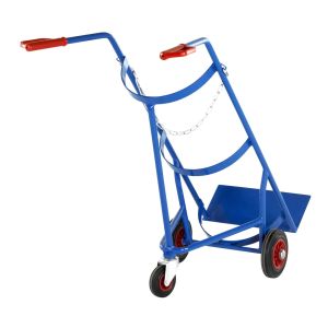 Powder Coating Propane Cylinder Trolley Oxygen Tank Carrier With Wheels