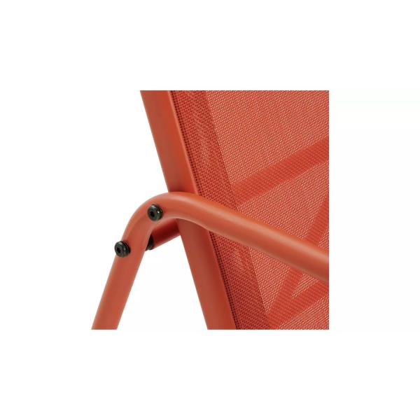 Outdoor Furniture AJUNION Colorful Macaron Metal Patio Set with 4 Seating Lounge Chairs