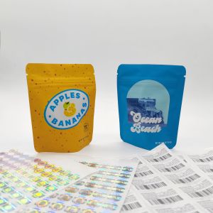 Matte Compostable Holographic Stand Up Pouch Vacuum Airtight For Food Packing