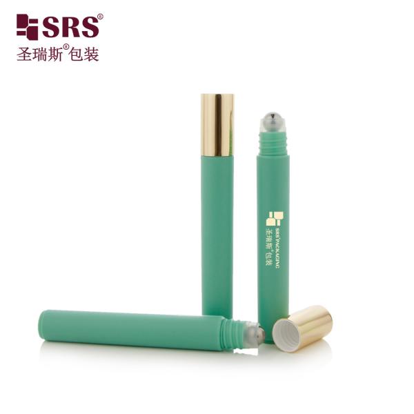RPA-10ML(C) Injection Custom Color Glossy Matte In Mold Plastic Roller Ball Bottle Wholesale Eye Gel Serum Bottle Tube