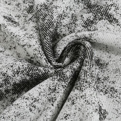 OEM maufactory European and American polyester new long -sleeved V -neck loose band -dyeing printed short T -shirt w