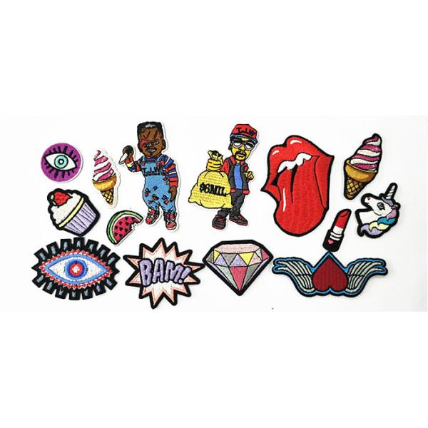 Mini Garment Embroidery Patches Gold Stars Iron On Children'S Clothing