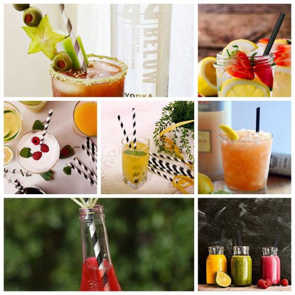 Environmental 14mm 15mm 60gsm 120gsm Food Grade Black Printed Paper for Straws 