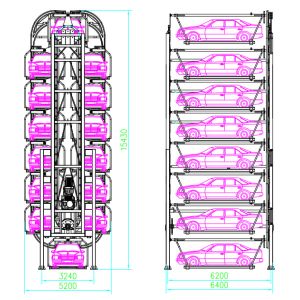 Electricity Powered vertical rotary parking For Space-Saving And Convenient