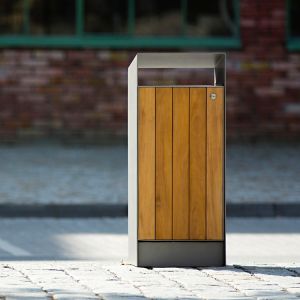 SGS Certificate Urban 35L Outdoor Wooden Trash Can