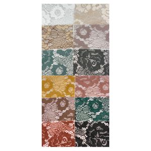 Piece Dyeing Embroidered Mesh Lace Fabric Wedding Dress Lace Fabric 59 Inch