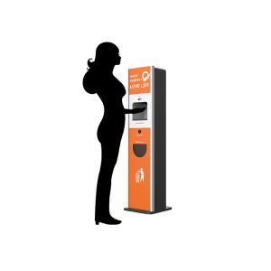 China Commercial Hand Sanitizer Floor Stand Station With 5 Inch LCD Display on sale