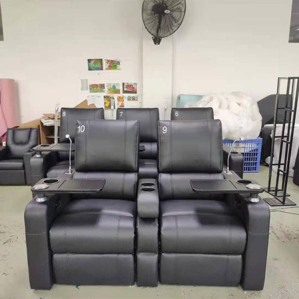 Luxury Commercial Movie Theater Seats Leather Automatic Recliner Chairs