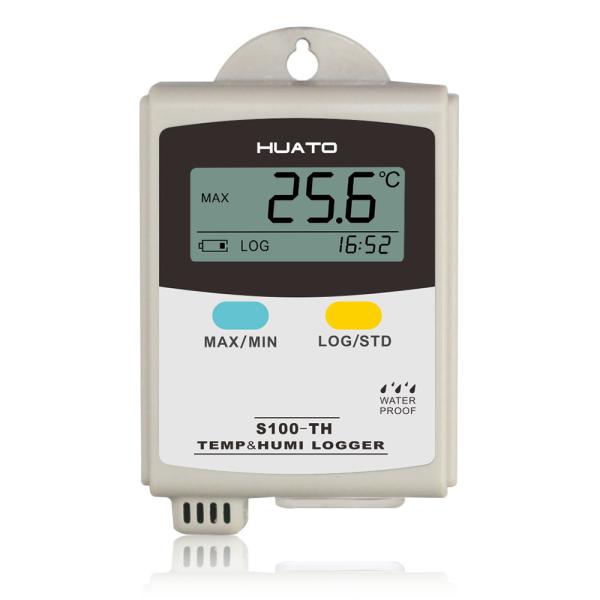 Plastic Material Temperature Humidity Data Logger LCD Display With Internal
