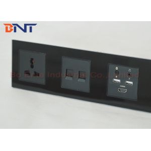 High Class 4 Way Wall Socket Plates With HDMI / RJ45 / RJ11 Input Port