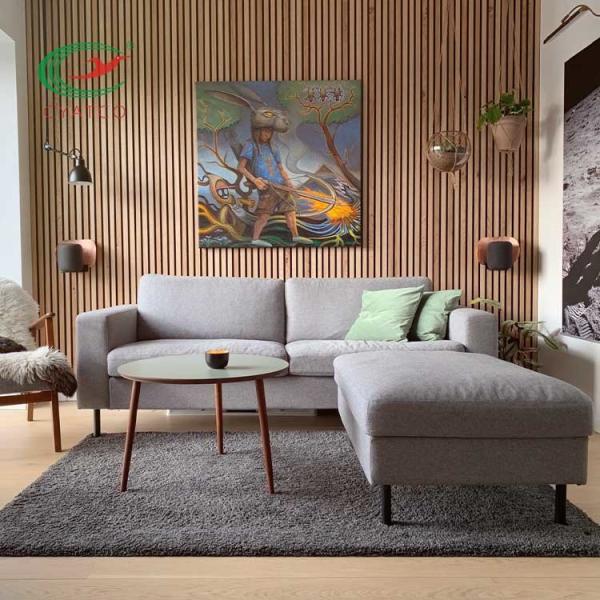 Interior Wooden Slatted Sound Acoustic Panel Melamine Finish Polyester