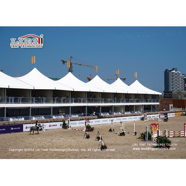 10m High Peak Double Decker Tent With Decoration Horse Riding Arena